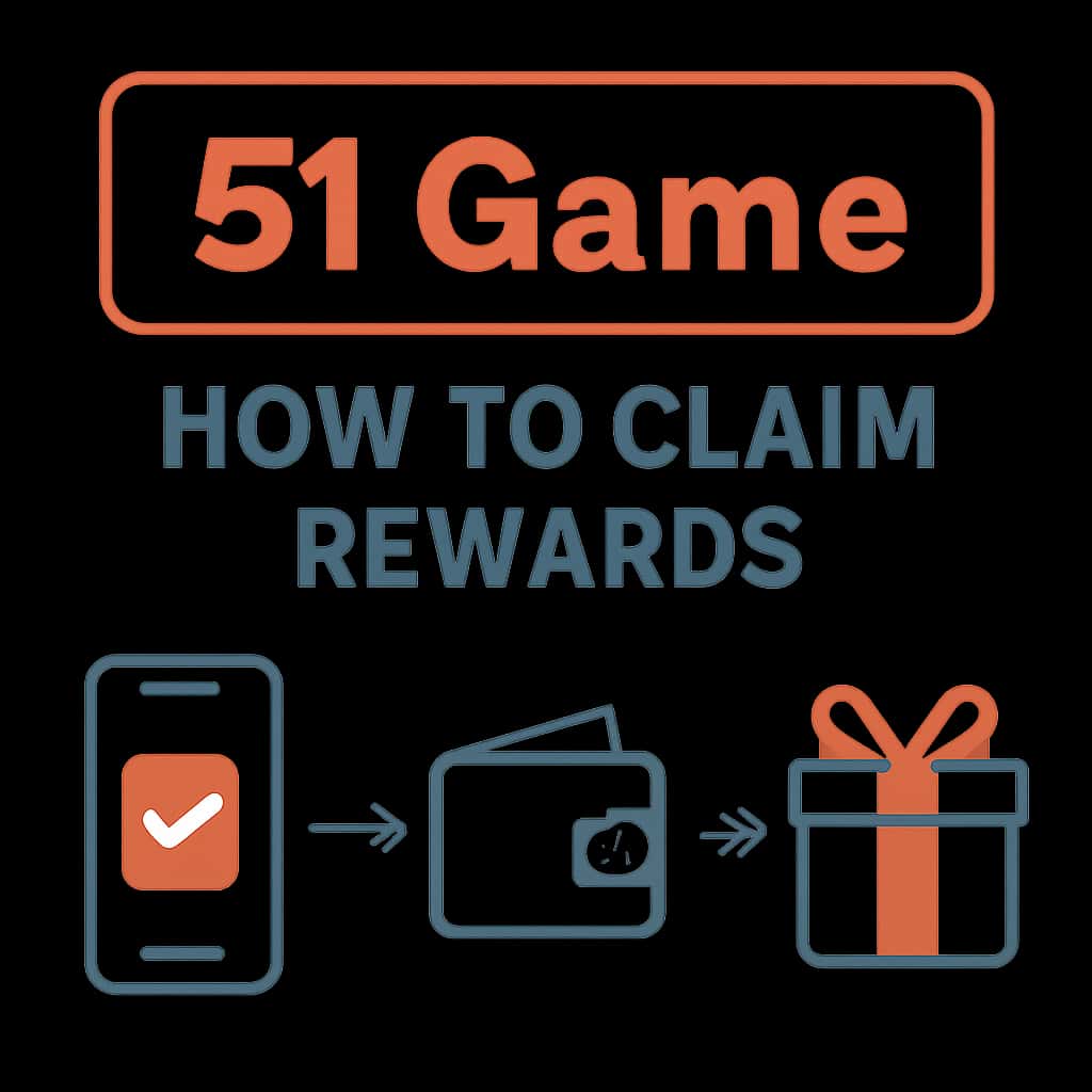 An informative diagram outlining the steps to claim 51 Game rewards.