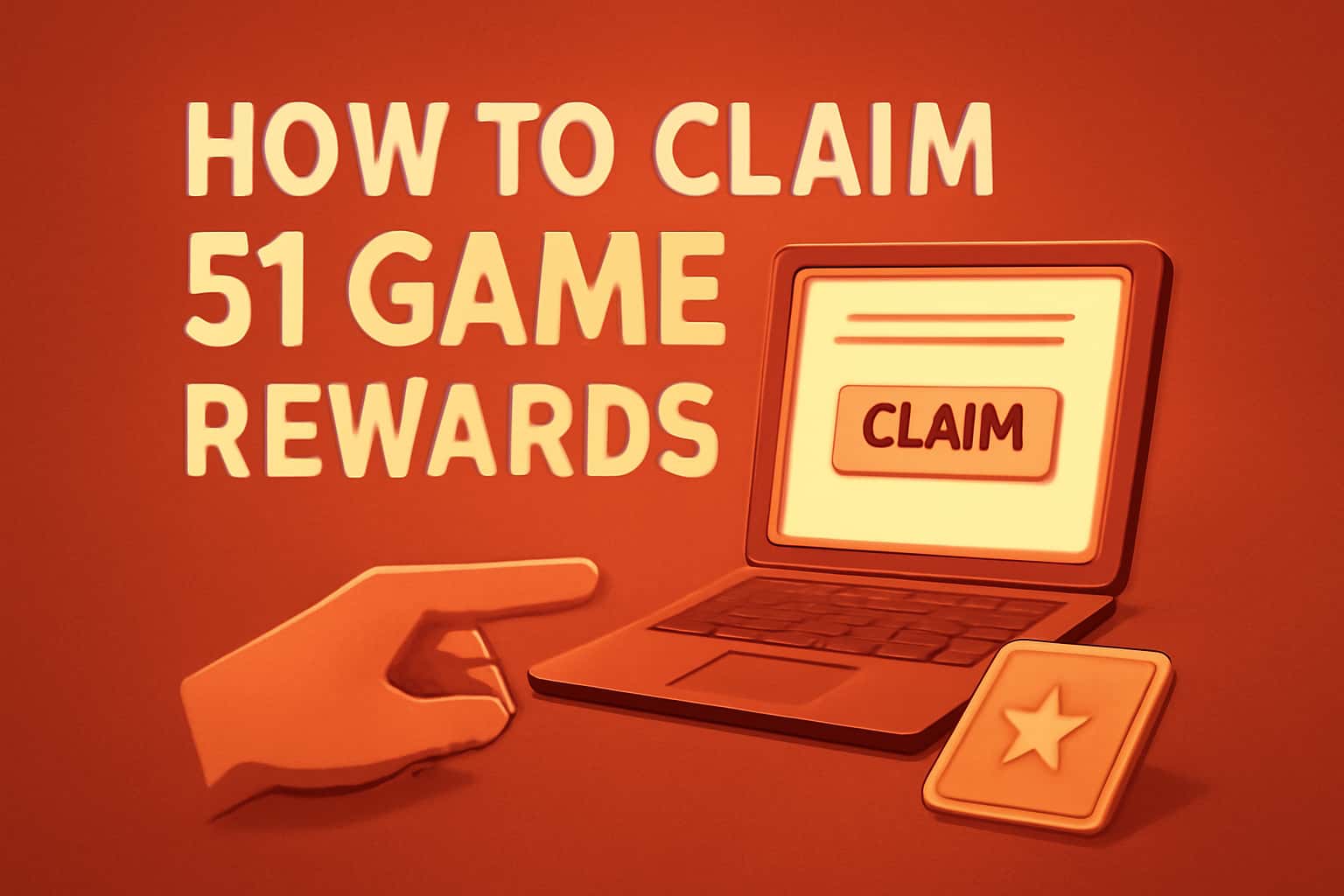 An educational graphic illustrating the process of claiming 51 Game rewards.