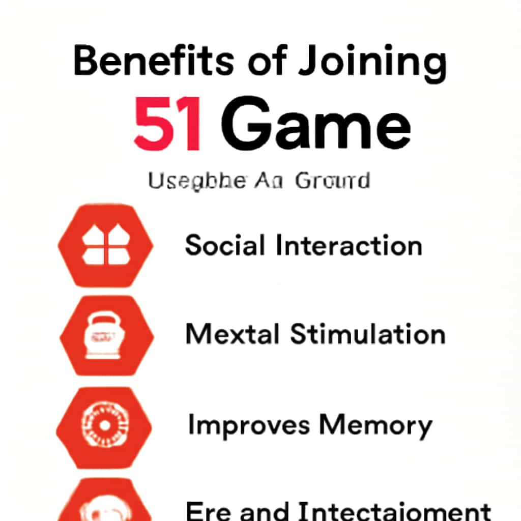An educational diagram summarizing the benefits of 51 Game.