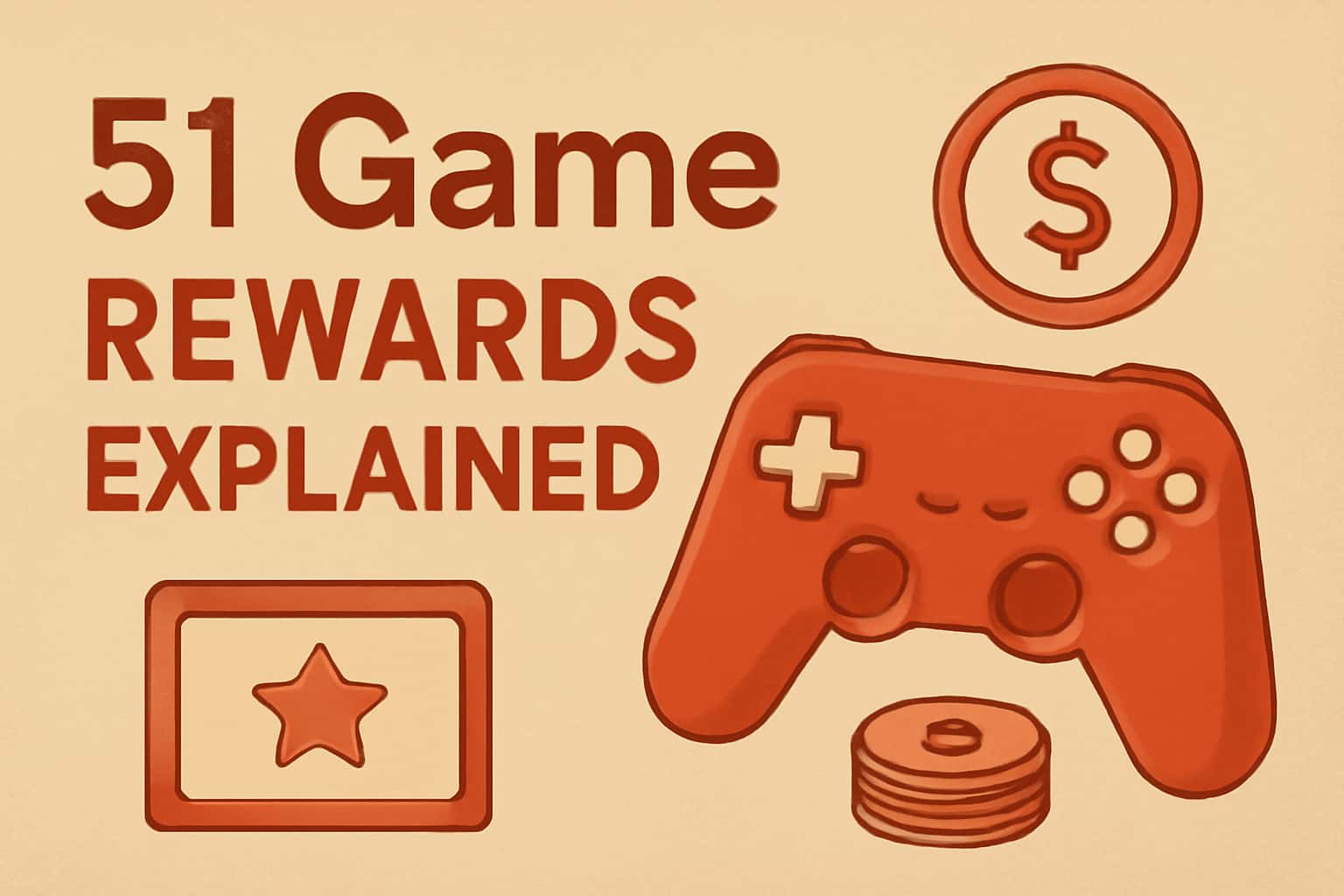 Visual representation of 51 Game Rewards Explained with a neutral and informative design.