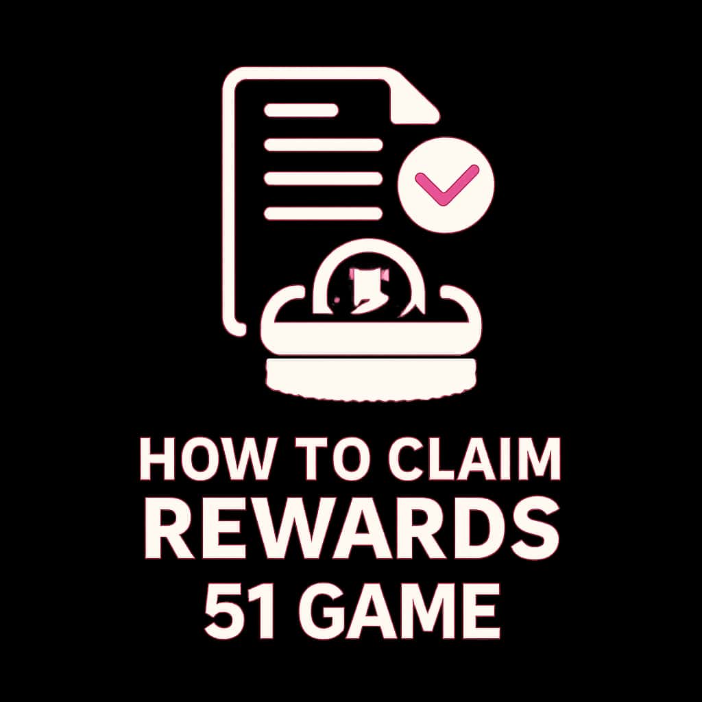 A badge representing guidance on claiming 51 Game rewards.
