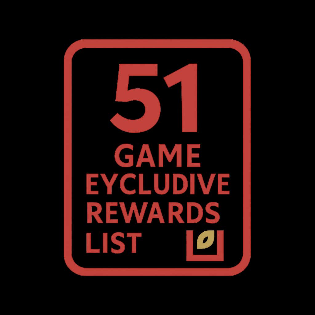 A simple badge symbolizing the 51 Game Exclusive Rewards List.
