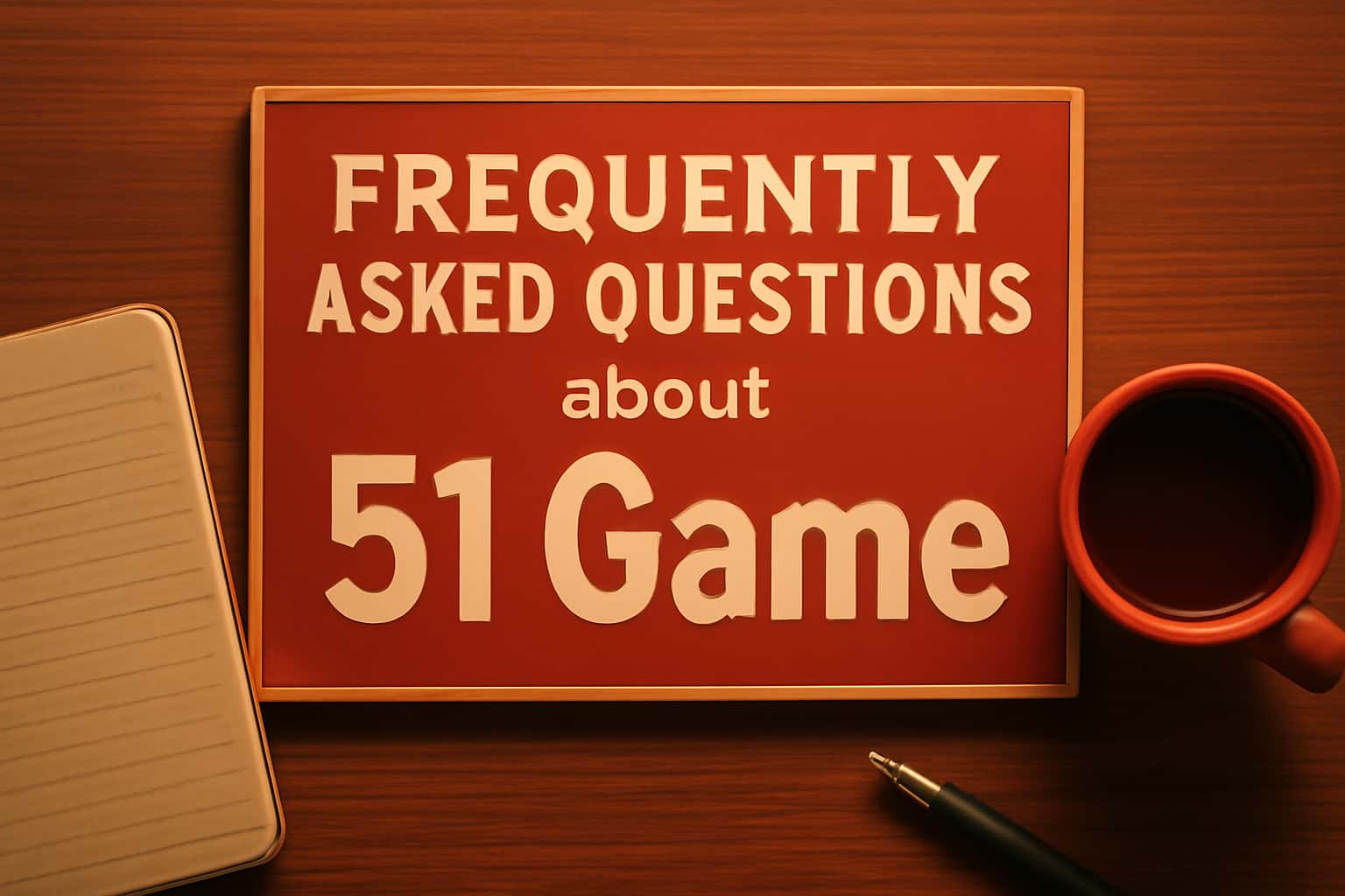 A neutral scene illustrating FAQs about 51 Game with clear text.